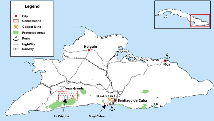 Los nuevos sitios de explotación minera de Antilles Gold.