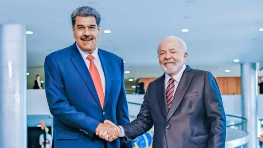 Nicolás Maduro y Lula da Silva el lunes en Brasilia.
