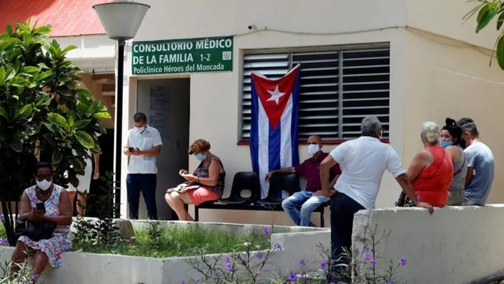 Un consultorio médico en La Habana durante la pandemia.