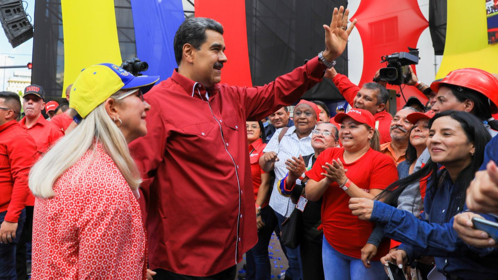 Nicolás Maduro en la celebración del Primero de Mayo.