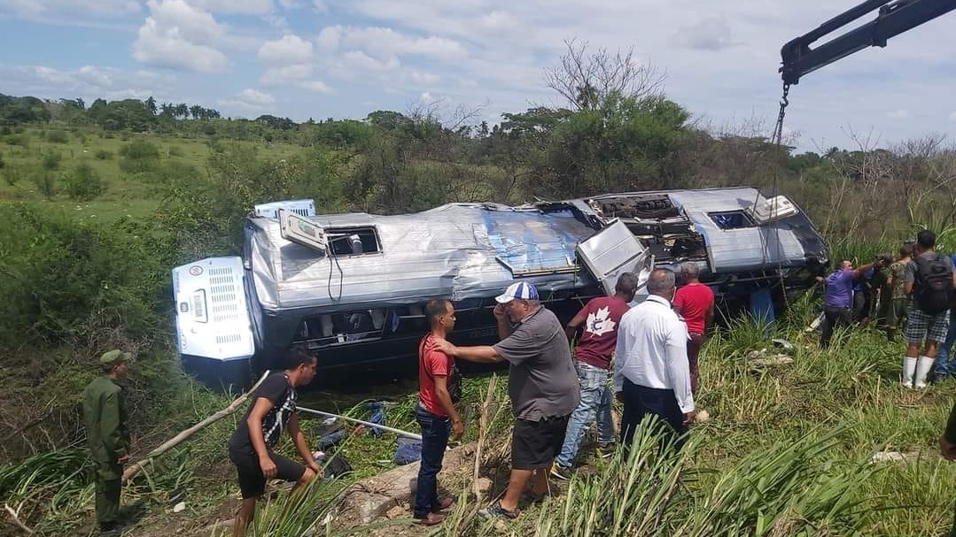 Accidente masivo en Batabanó.