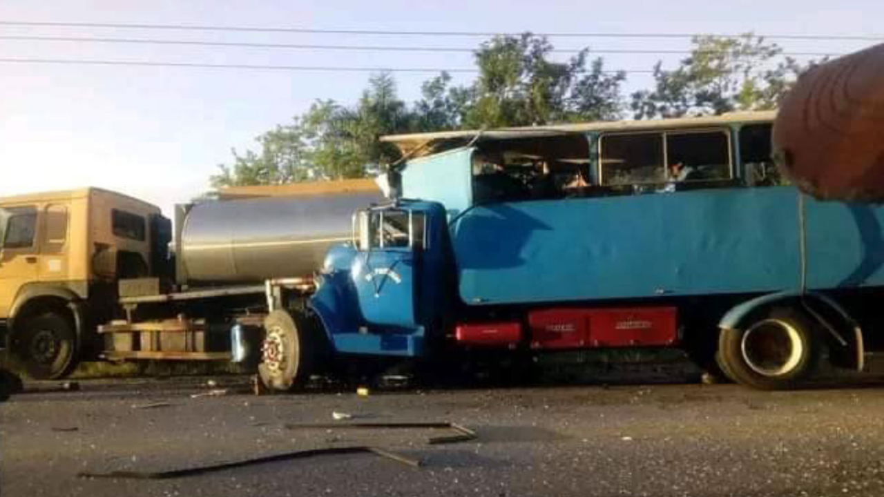 Accidente ocurrido en las cercanías del puente de Bacunayagua.