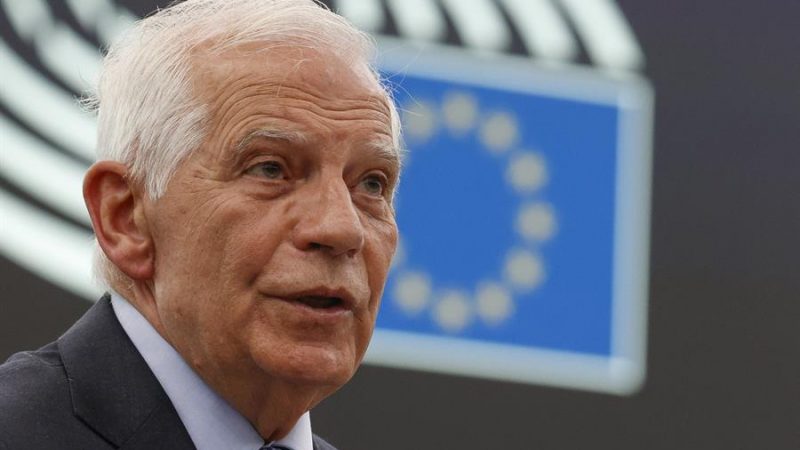 El alto representante de la Unión Europea para la Política Exterior, Josep Borrell en Estrasburgo. 