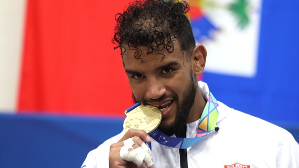 El judoca cubano Magdiel Estrada, medallista de oro en los Juegos Centroamericanos de San Salvador 2023.