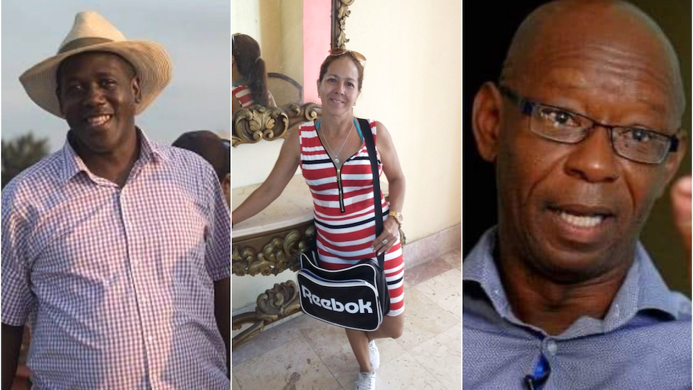 Los opositores cubanos Juan Antonio Madrazo Luna, María Mercedes Benítez y Manuel Cuesta Morúa.