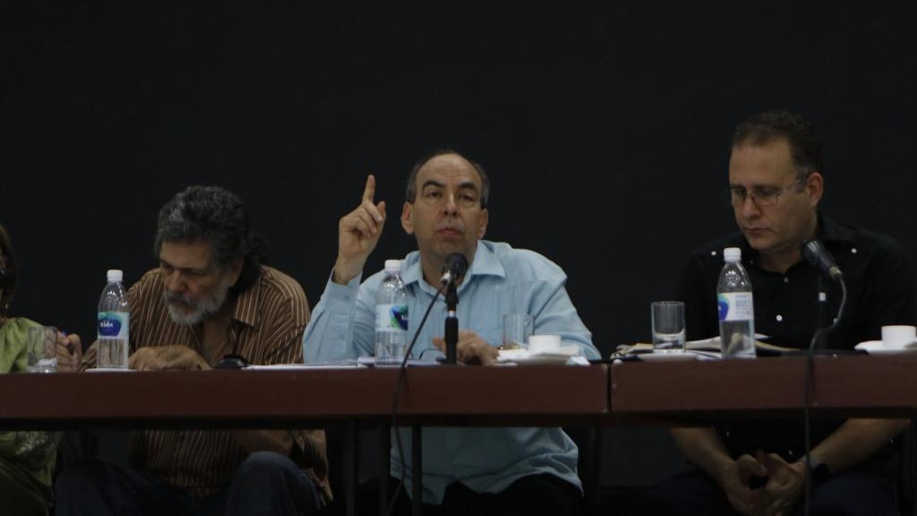 Rogelio Polanco en un consejo de la UNEAC el martes 28 de junio.
