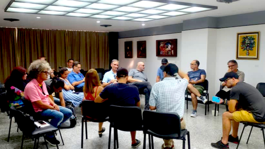 Reunión de la Asamblea de Cineastas de Cuba.