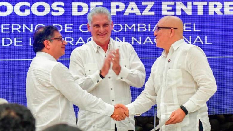 Firma en La Habana de los acuerdos de paz entre el ELN y el Gobierno de Colombia, en junio de 2023.
