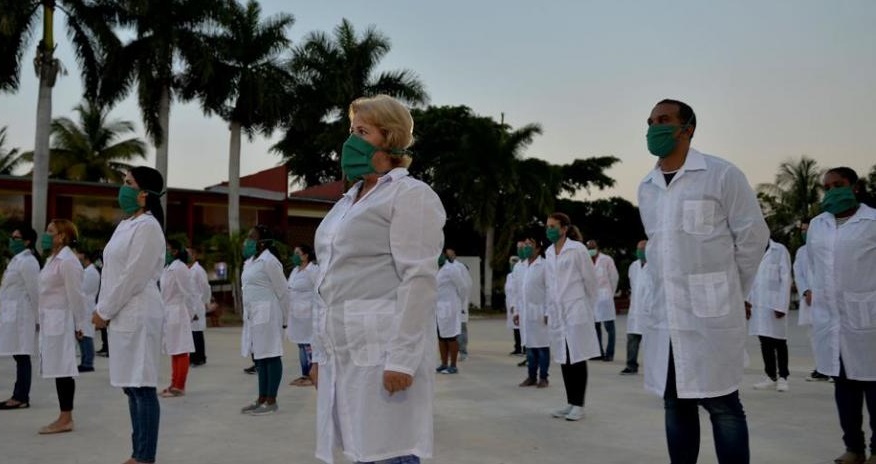 Médicos enviados por el Gobierno cubano a Andorra.