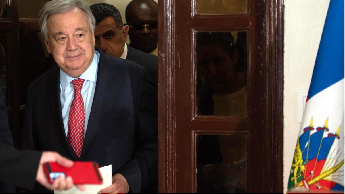 António Guterres en Haití.
