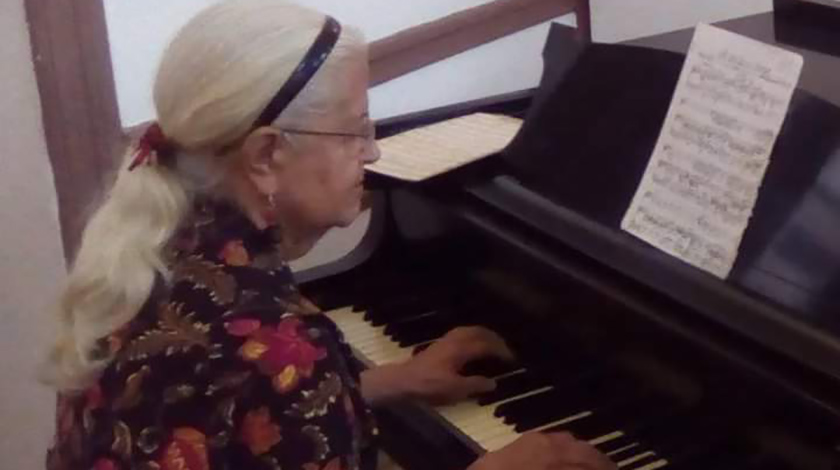 La pianista cubana Pura Ortiz Arteaga.