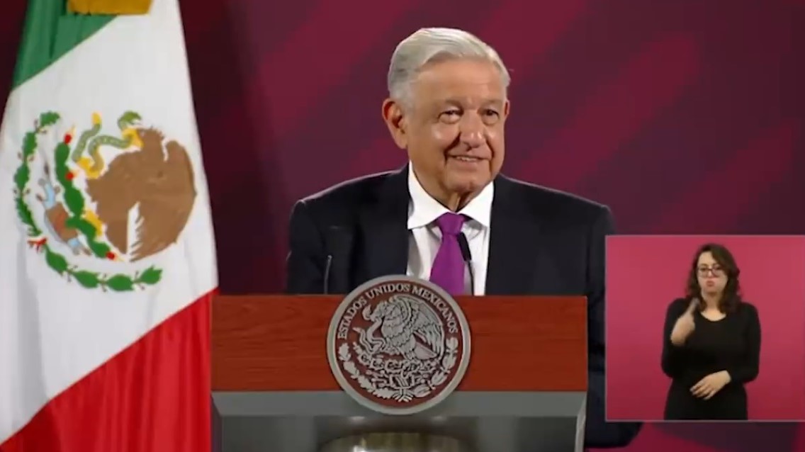 Andrés Manuel López Obrador en una de sus conferencias de prensa matutinas.
