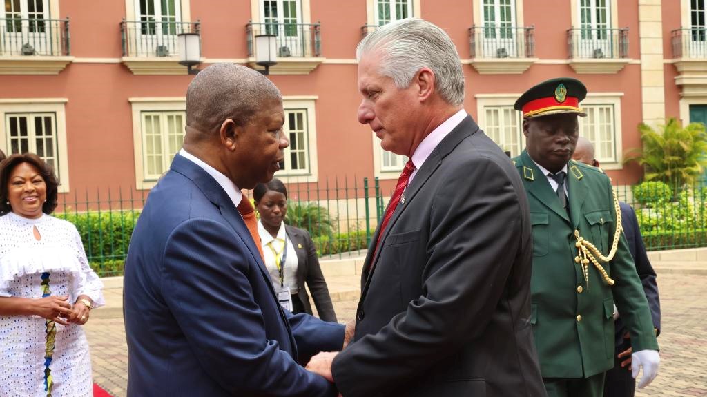 El presidente de Angola, João Lourenço, y Miguel Díaz-Canel.