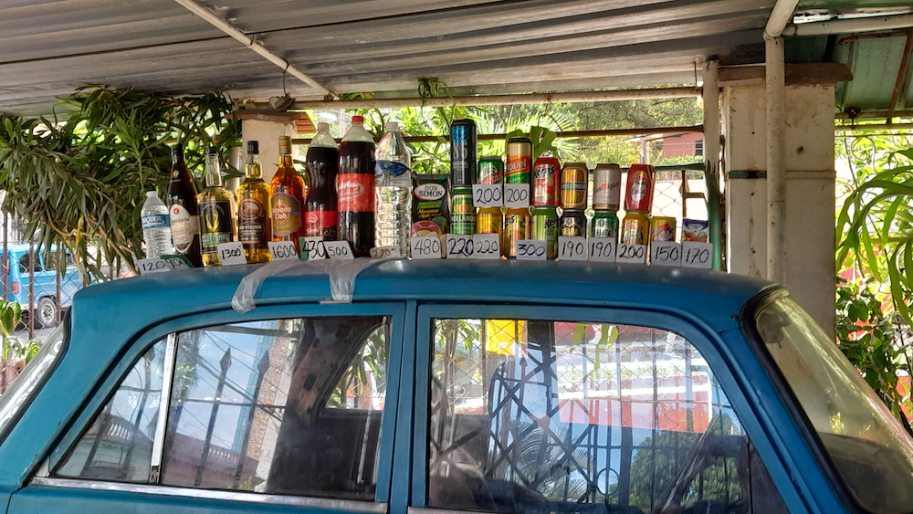 Offerings at an MSME in Havana.