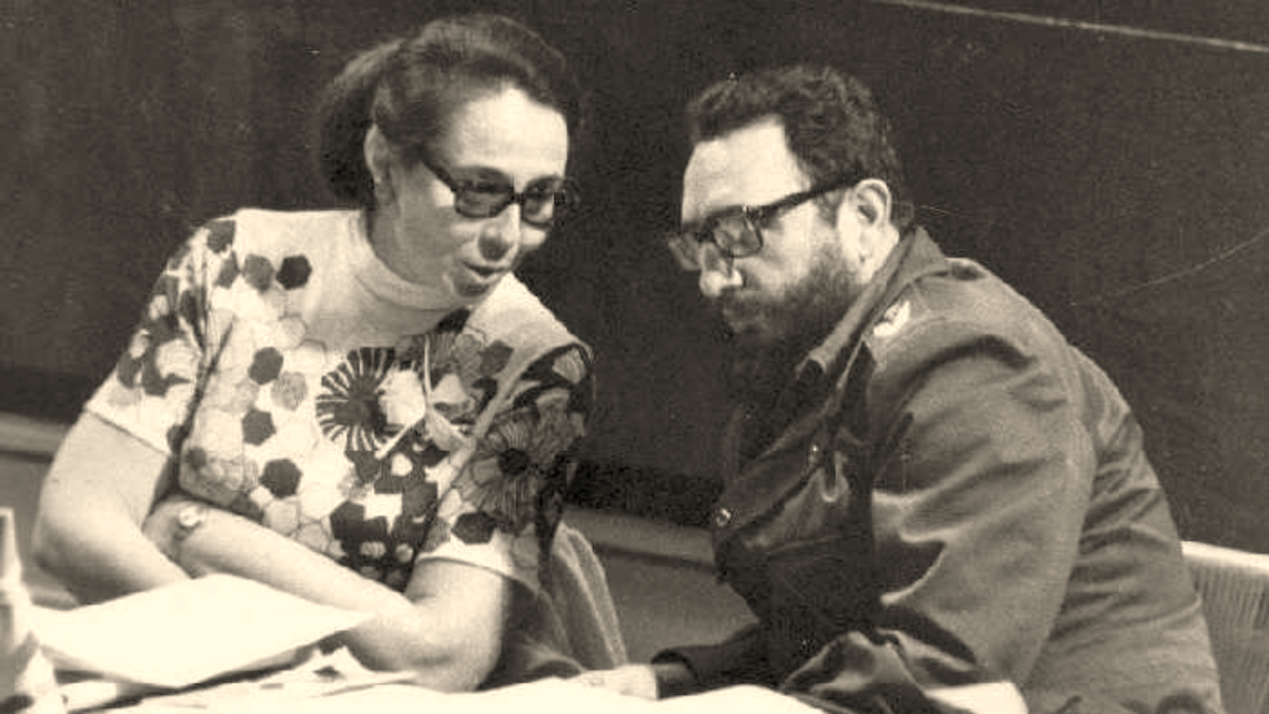 Vilma Espín and Fidel Castro.