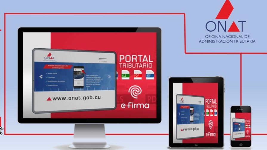 Imagen promocional del Portal Tributario de la ONAT.