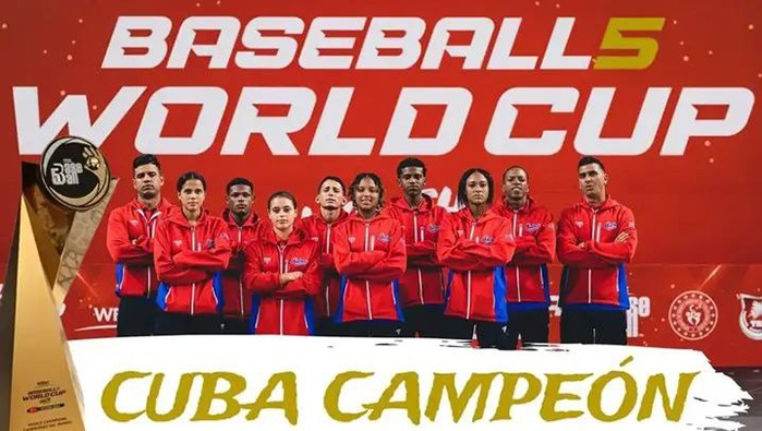 Equipo Cuba de béisbol 5 campeón mundial juvenil.