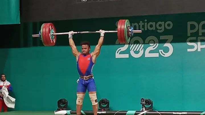 El cubano Arley Calderón en su actuación de oro en los Panamericanos de Santiago 2023.