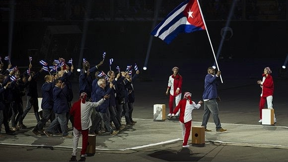 Delegación cubana en los Juegos Panamericanos de Lima 2019.