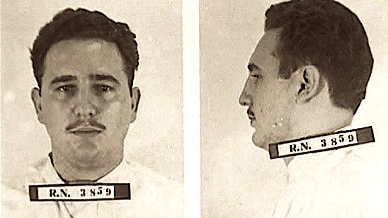 Ficha policial de Fidel Castro, después del asalto al cuartel Moncada, 1953.