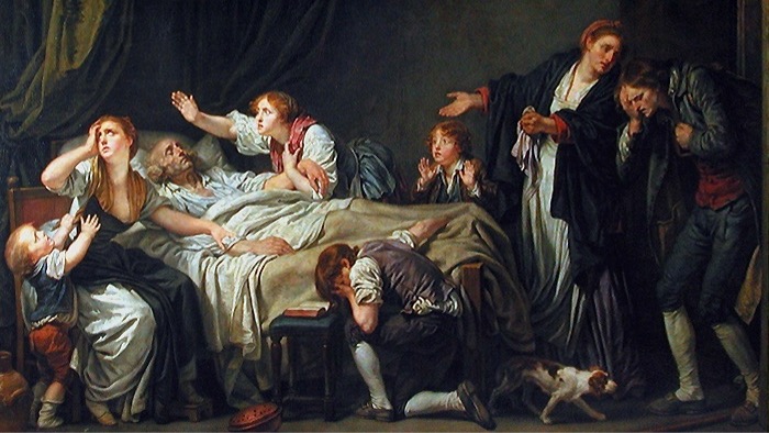 'La muerte del justo' de Jean-Baptiste Greuze.