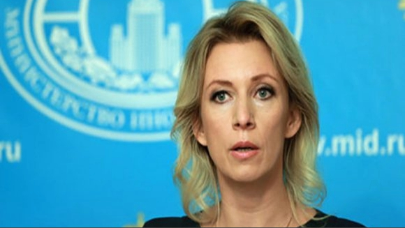 La portavoz rusa de Exteriores María Zajárova.