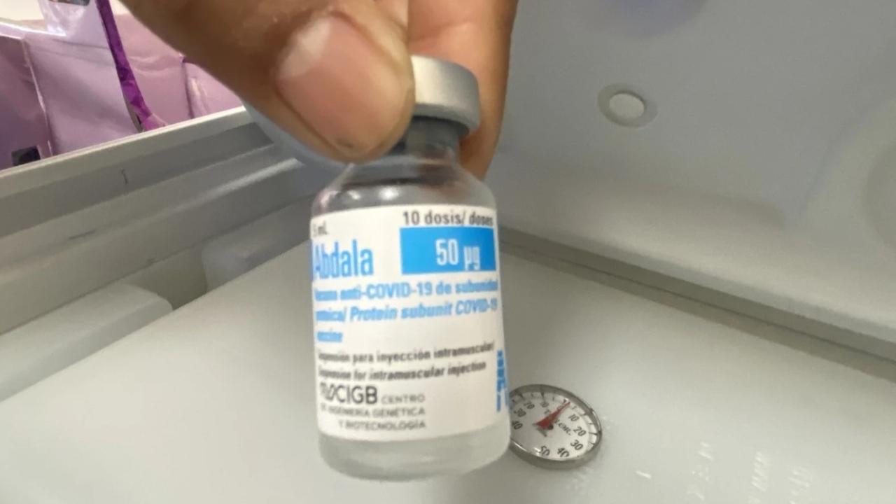 Una dosis de vacuna Abdala.