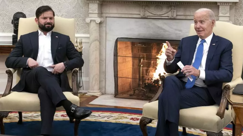 Gabriel Boric y Joe Biden en la Casa Blanca.