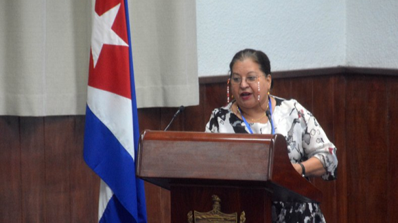 Secretaria general de la Federación de Mujeres Cubanas (FMC), Teresa Amarelle Boué. 