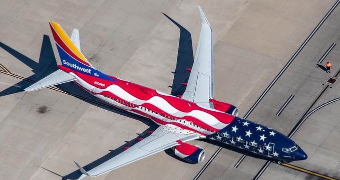 Un avión de la aerolínea estadounidense Southwest.