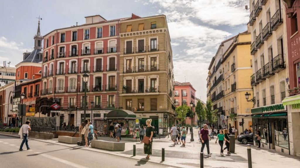 Una calle del centro de Madrid.