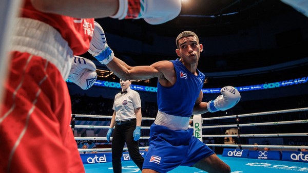 El boxeador cubano Saidel Horta.