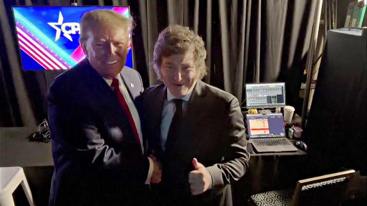Javier Milei y Donald Trump.