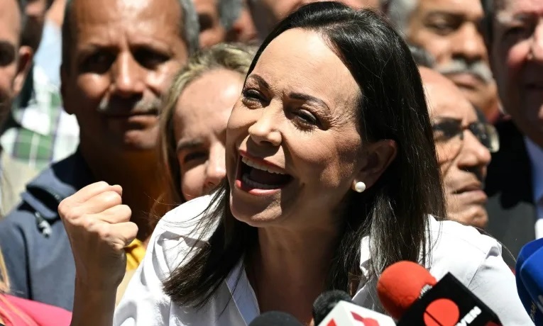 La opositora venezolana inhabilitada por el régimen de Nicolás Maduro, María Corina Machado.