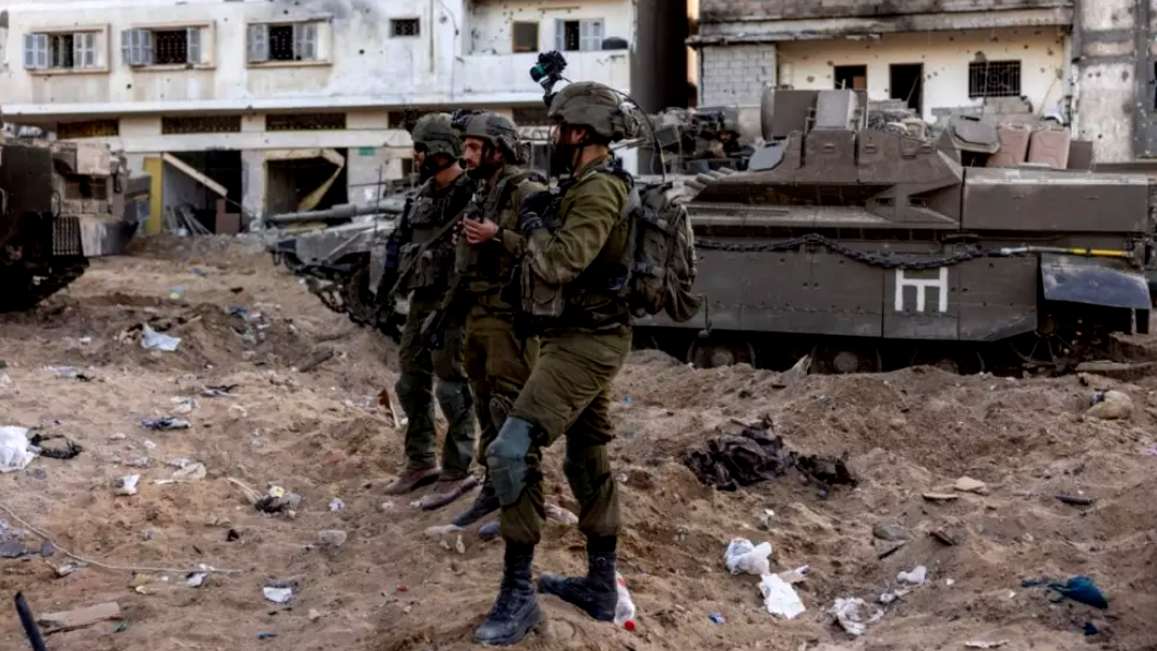 Soldados israelíes en Gaza.