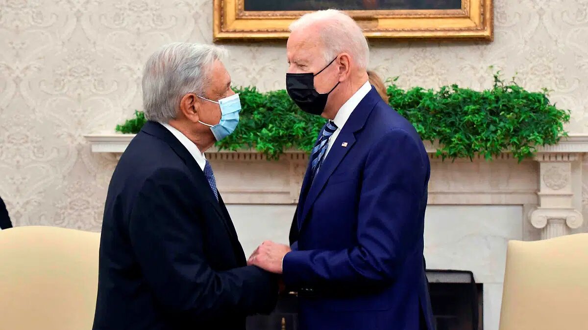 Andrés Manuel López Obrador y Joe Biden en la Casa Blanca.