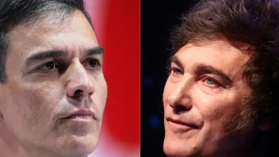 Pedro Sánchez y Javier Milei.