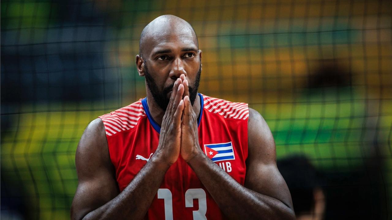 El integrante de la selección cubana de voleibol Robertlandy Simón.