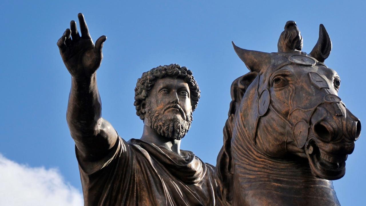 Estatua de Marco Aurelio, emperador y filósofo.
