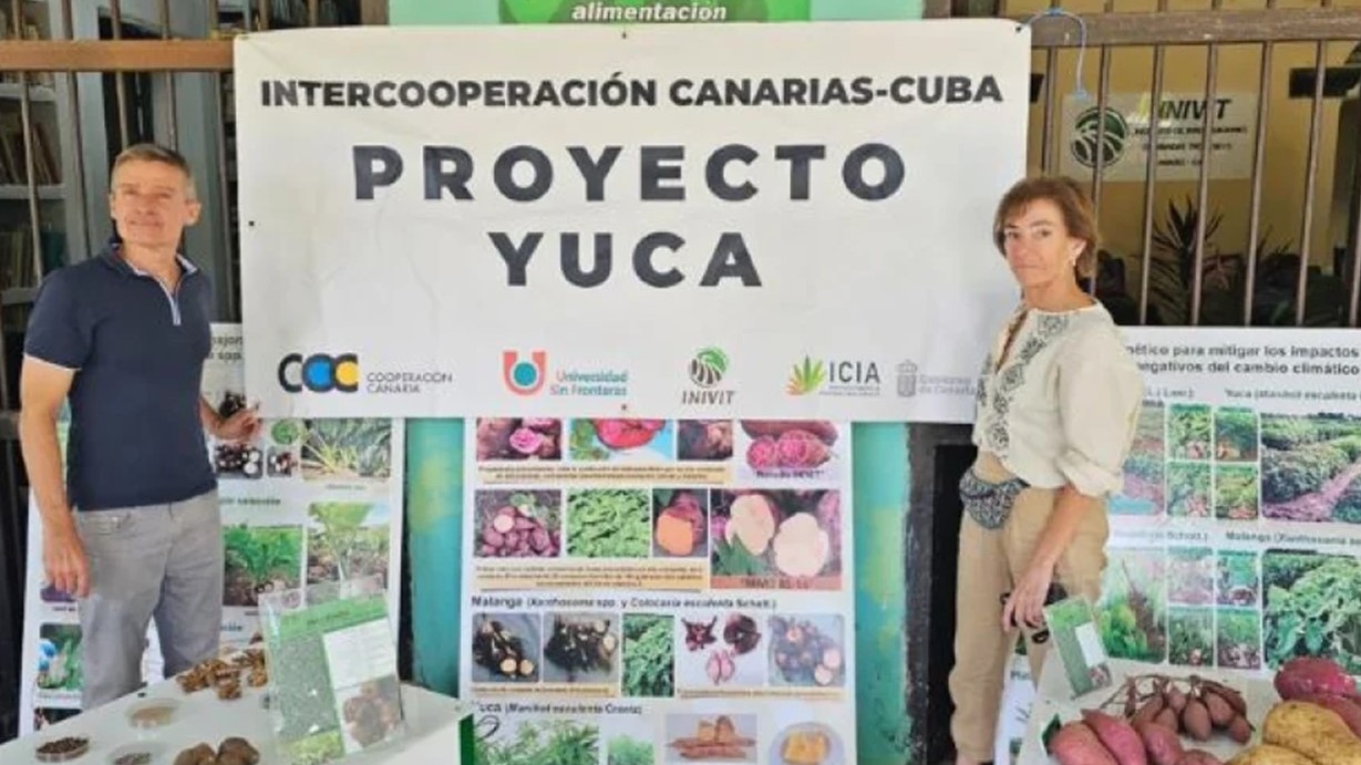 Responsables del "Proyecto Yuca", establecido entre especialistas cubanos y canarios.