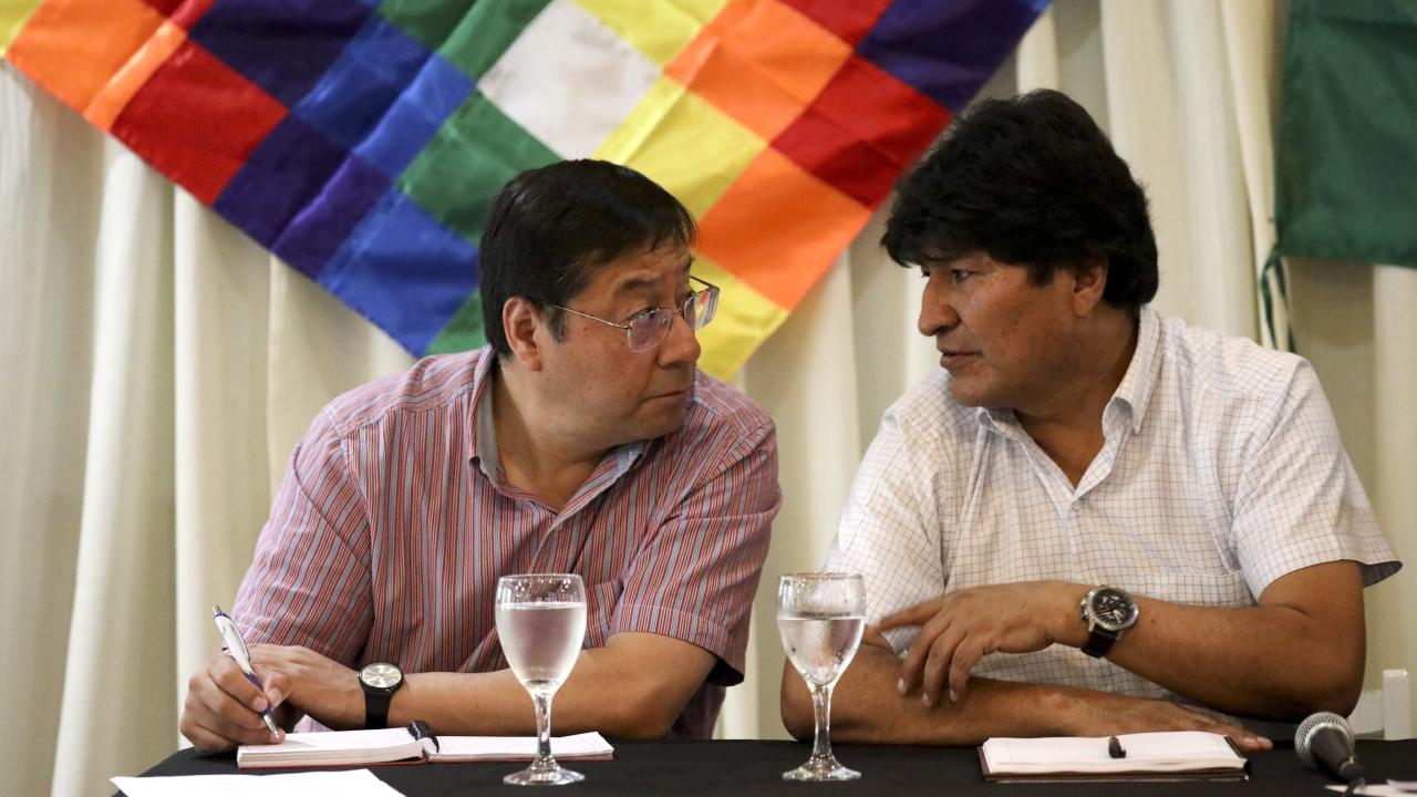 Luis Arce y Evo Morales en 2020.