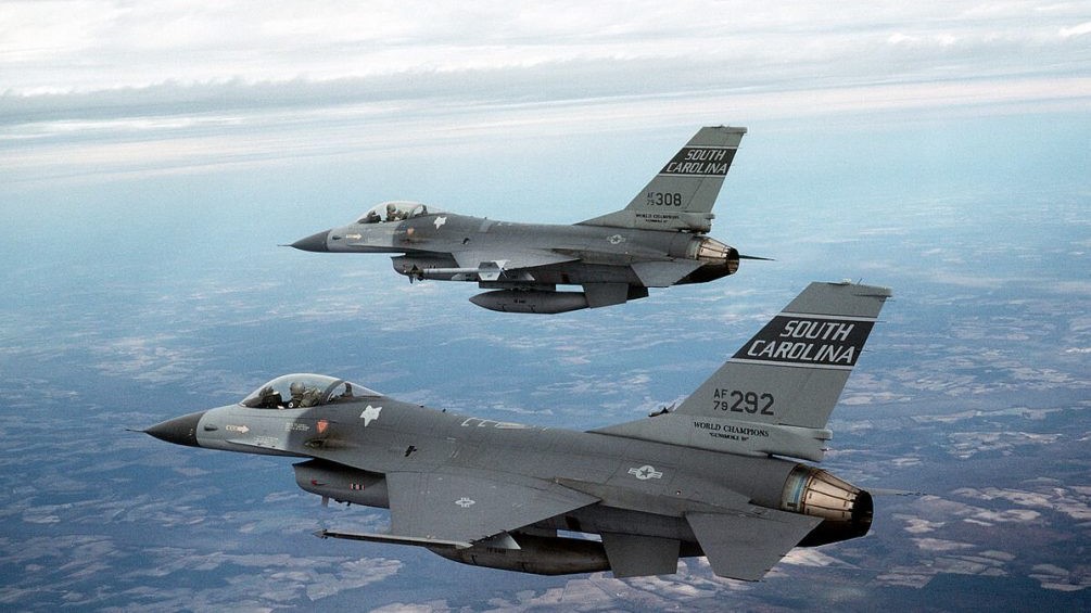 Aviones F-16 de EEUU.