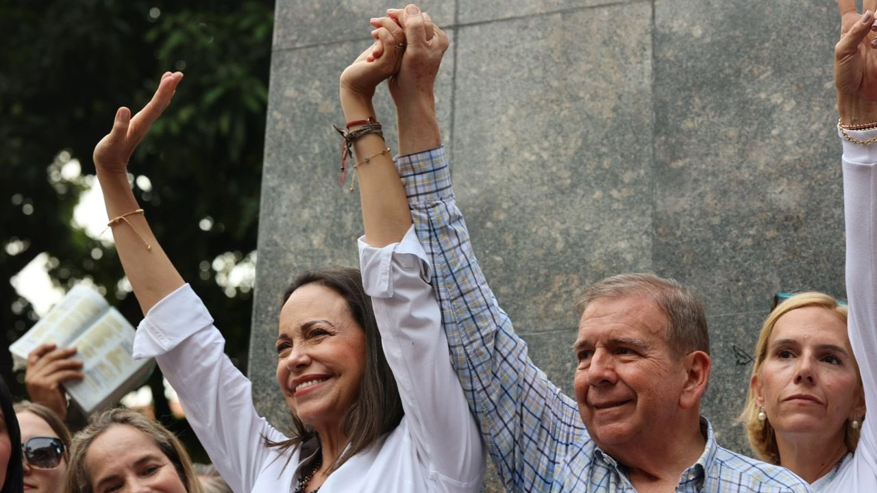 Opositores unidos: María Corina Machado y Edmundo González Urrutia en campaña.