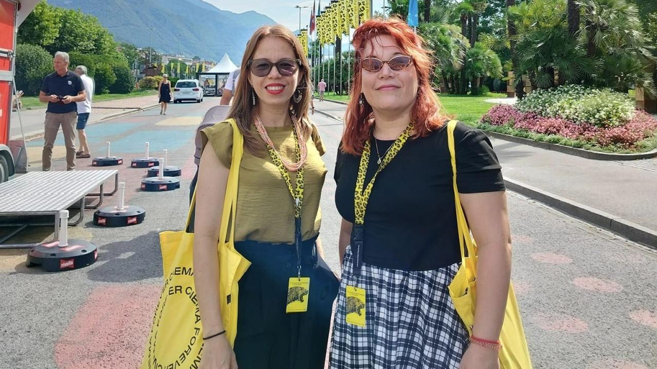 Yamila Marrero y Rosa María Rodríguez en Locarno.