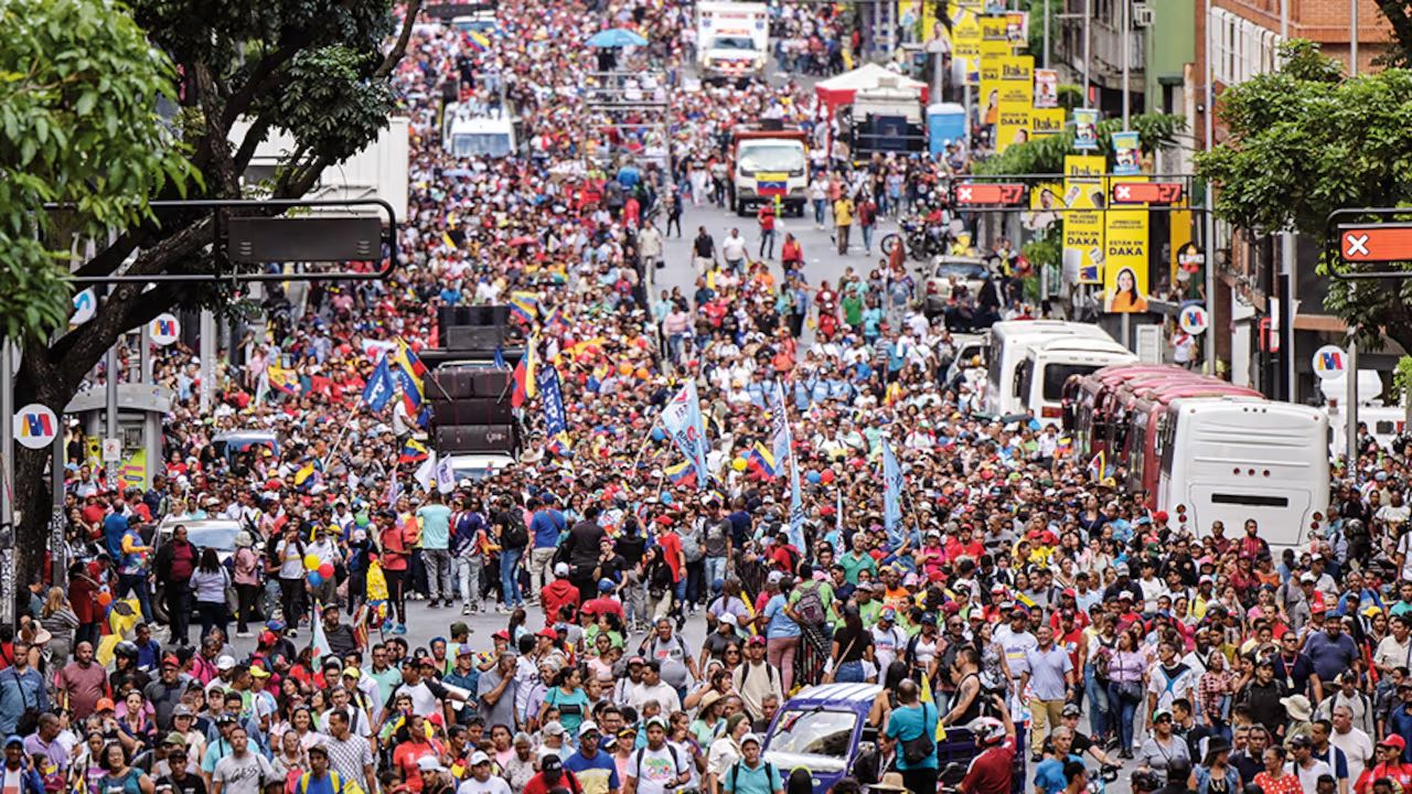 Protesta en Venezuela.