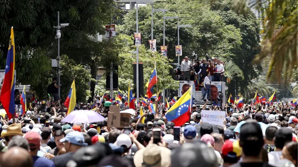 Protesta en Venezuela.