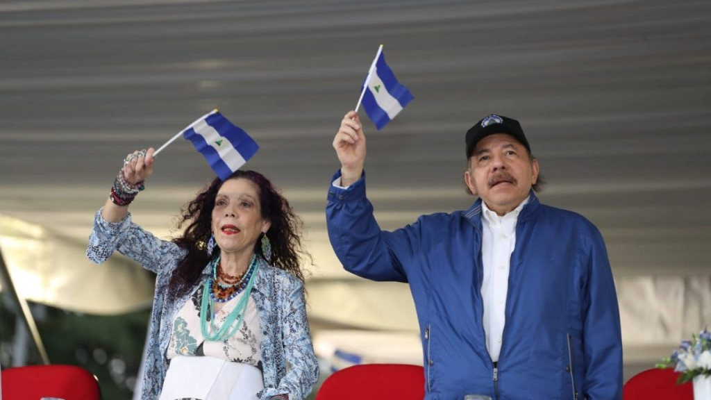 Rosario Murillo y Daniel Ortega, 2022.