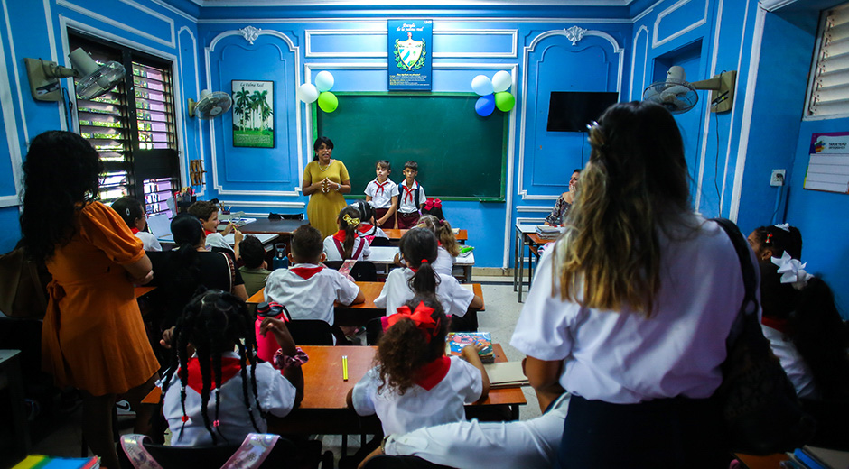 Un aula cubana en el inicio del curso escolar 2023-2024.