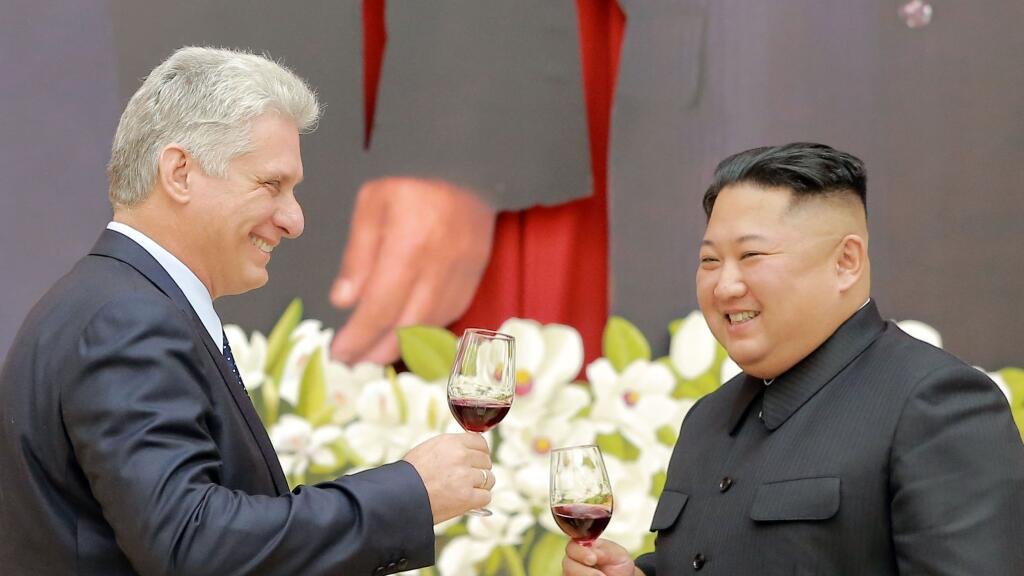 Miguel Díaz-Canel y el gobernante de Corea del Norte, Kim Jong-un.