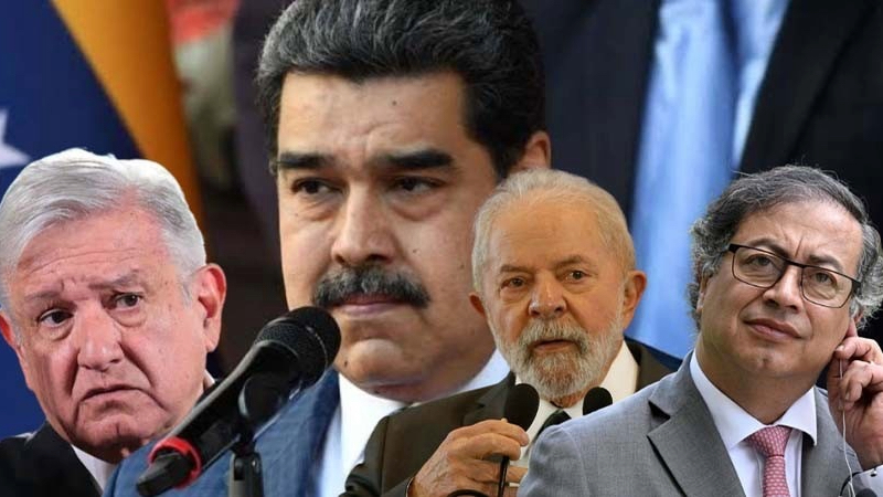 AMLO, Nicolás Maduro, Lula da Silva y Gustavo Petro.